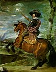 Duke Canvas Paintings - The Count-Duke of Olivares on Horseback